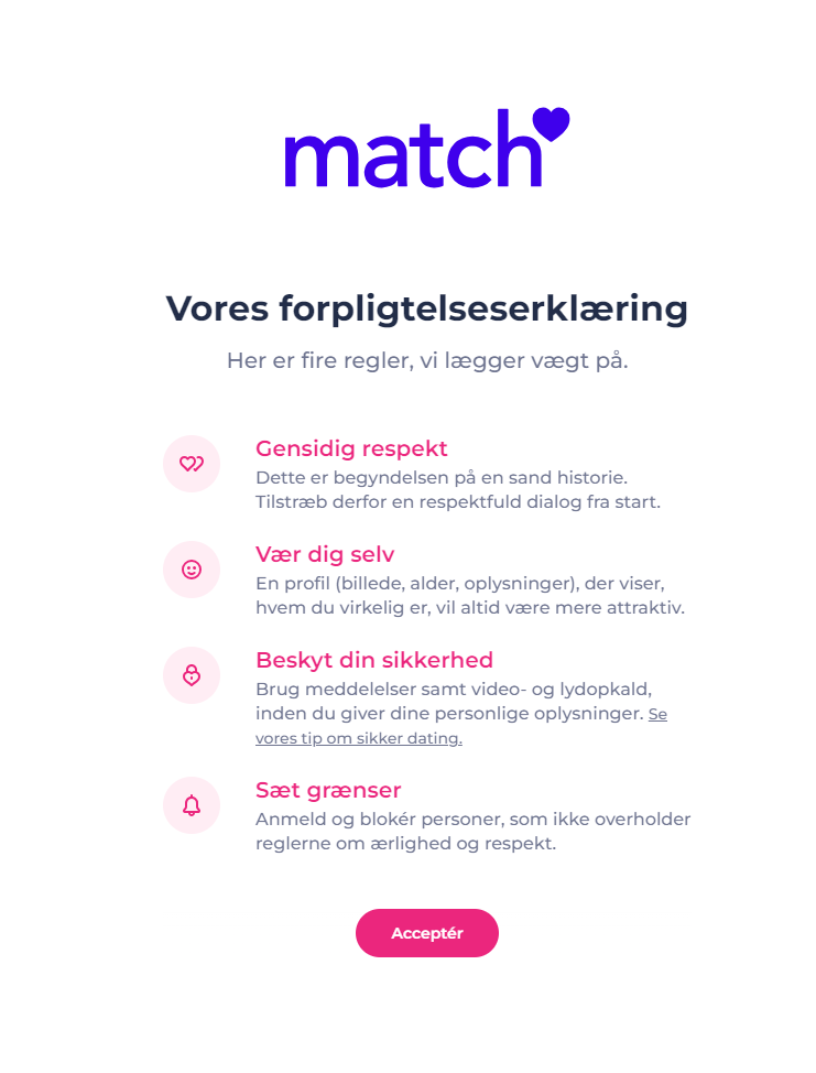 Match Forpligtelseserklæring 